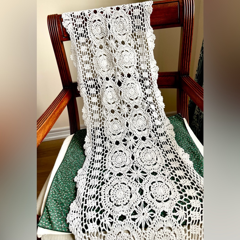 Handmade Crochet Lace Table Runner